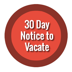 30 Day Notice to Vacate