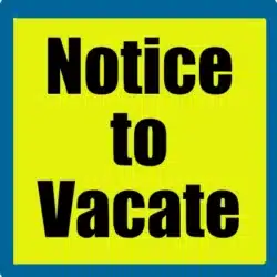 NOTICE TO VACATE